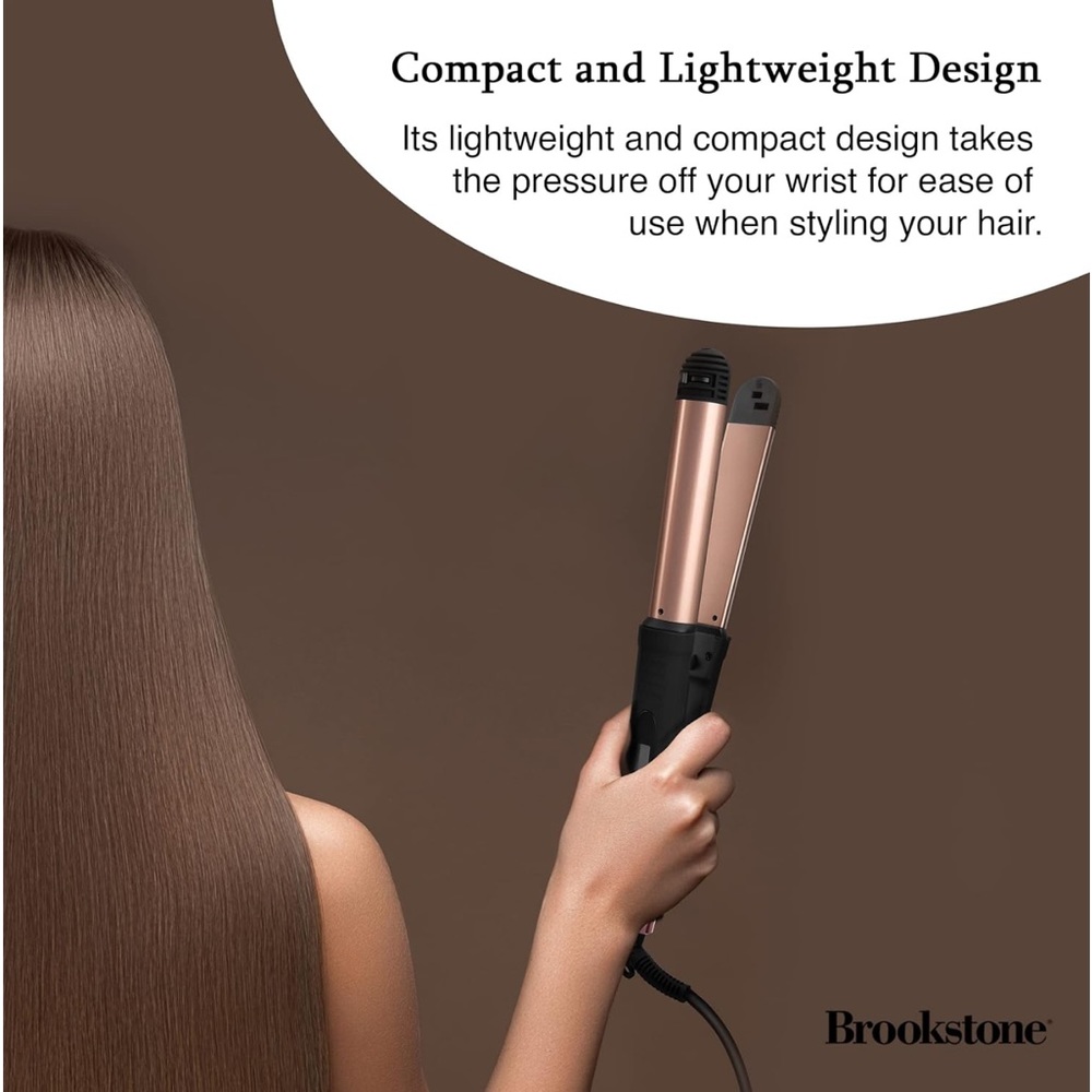 Brookstone Powershine Pro Technology 2-in-1 Styler Curling Iron Flat Iron - Picture 6 of 6